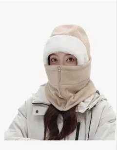 ベージュ フリース ネックウォーマー