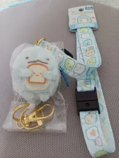 【新品未使用】すみっコぐらし　とかげぬいぐるみリールネックストラップ