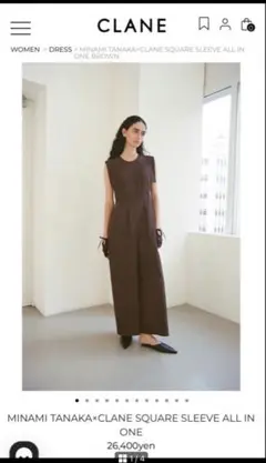 CLANE田中みな実コラボ　スクエアスリーブオールインワンのサムネイル