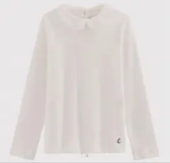 プチバトー　衿付長袖カットソー　長T ロンT 8ans 128cm