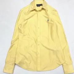 専用極美品/トールサイズ】ポロラルフローレン　長袖ブラウス　ストライプ　現行　黄
