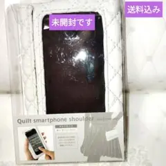 未使用キルティングスマートフォンショルダー 約130×80mm