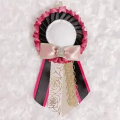 痛ロゼット ハンドメイド ピンク