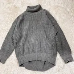 HUG.U コクーンニット　タートル　グレー　フリーサイズ