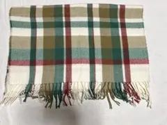 マフラー 白 チェック