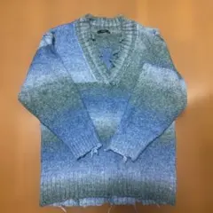 【美品】EMODA グラデーション ダメージニット 長袖