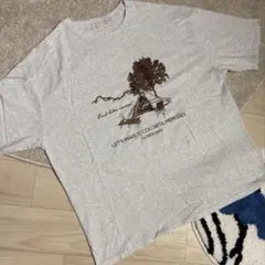 LOGOS DAYS Tシャツ グレー LLサイズ キャンプ柄のサムネイル