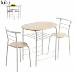 円形ダイニング2脚セット：コンパクトおしゃれ、ナチュラル