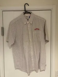 DOUBLE STEAL 半袖シャツ ストライプ柄 メンズ Mサイズのサムネイル
