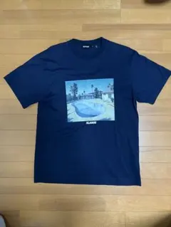 XLARGE ネイビー プールグラフィック Tシャツ S