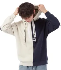 未着用　メンズ　パーカー　厚手 冬 長袖 プルオーバー バイカラー　フーディ