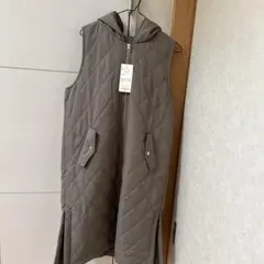 キルティングベスト カーキ