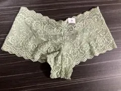 エメフィール レースハーフバックショーツ カーキ色