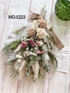 ドライフラワースワッグ❁⃘*.゜スターチスとお花いっぱい❁⃘*.゜【36㎝】