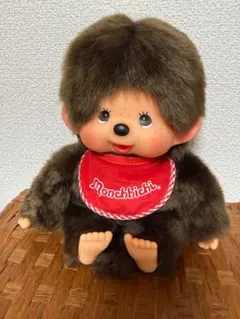 Monchhichi モンチッチ　ぬいぐるみ 籐製ハンギングチェア付き　セキグチ Monchhichi モンチッチ ぬいぐるみ 籐製ハンギングチェア付き セキグチ