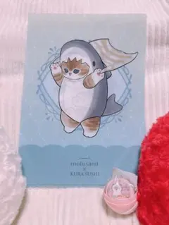 mofusand くら寿司コラボ商品 クリアファイル 缶バッチ