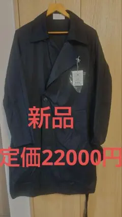 新品定価２２０００円 ネイビー チェスターコート LサイズＭＯＲＧＡＮHOMME