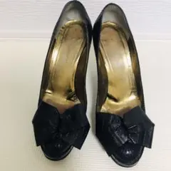 ❤️ドルチェ&ガッパーナ❤️パンプス　リボン　ブラックのサムネイル