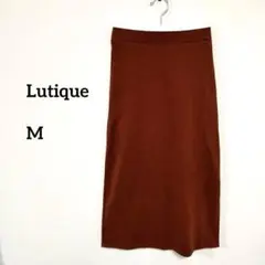 【美品】Lutique ブラウン タイトスカート Mサイズ　c427⑦