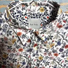 Paul Smith ボウタイブラウス 花柄リボン 白 40洗える ポールスミス
