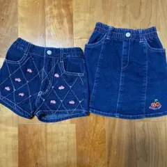 女の子 スカート・ショートパンツ 110㎝  2枚セット