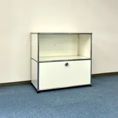 中古 USMハラー｜キャビネット サイドボード 1列2段 ピュアホワイト
