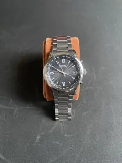 SEIKO ブラック アナログ腕時計　ソーラー電波　7B27-0AE0 38mm