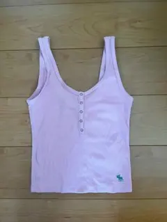 Abercrombie & Fitch リブタンクトップ ピンクのサムネイル