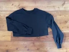 SHEIN ブラック クロップド長袖 Tシャツ Sサイズ