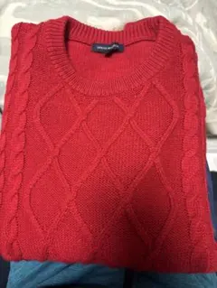 URBAN RESEARCH ケーブル編みニット 38 レッド