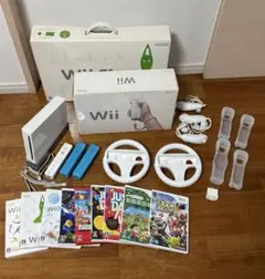 Wii本体　＋　ソフト12本　＋　付属品多数