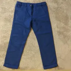 未使用　BONTON 仏デザイン　仏後染め綿100% パンツ8A128cmブルーのサムネイル