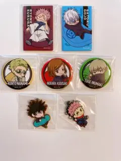 呪術廻戦    缶バッジ ラバーストラップ  まとめて７個セット