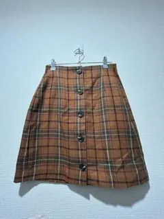 GU チェック柄タイトスカート Mサイズ