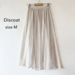 Discoat ディスコート フレアスカート M アイボリー ウエストゴム