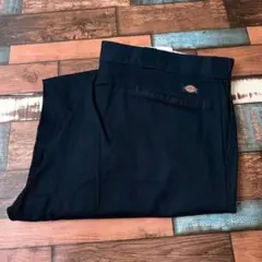 Dickies ブラック ワークパンツ ディッキーズ メンズ チノパン 古着 黒