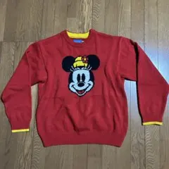 ディズニー　ミニーマウス　赤ニット　Mサイズのサムネイル