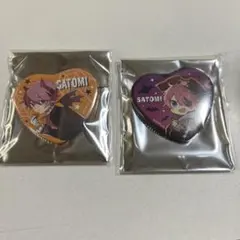 さとみくん　ハート缶バッジ　ハロウィン　2点
