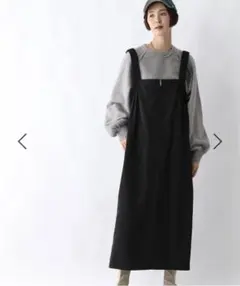 レプシィム　マタニティ　シャーリングVワンピース　ブラック レプシィム マタニティ シャーリングVワンピース ブラック