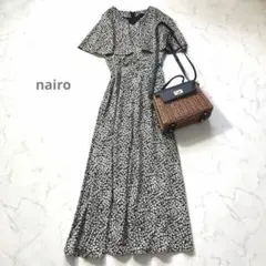 極美品　人気　1.9万　シップス　総柄　モノトーン　ワンピース　ロング　洗える 極美品 人気 1.9万 シップス 総柄 モノトーン ワンピース ロング