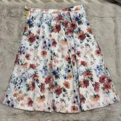 Apuweiser-riche フラワー柄 2wayフレアスカート