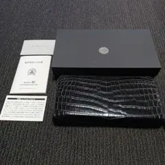 池田工芸アルチザンクロコダイル一枚革財布『100年ネイビー』 - メルカリ