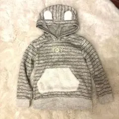 フード付きストライプパーカー