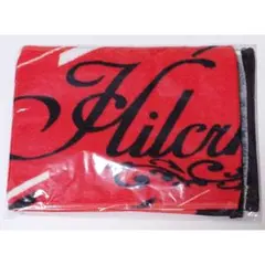 Hilcrhyme ロゴ タオルマフラー 赤×黒 TOC ヒルクライム