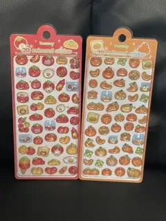 inamazy 3D embossed stickerぷっくりシールトマトみかん