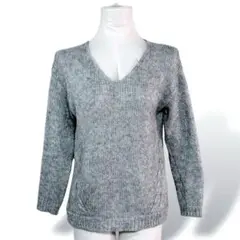 訳あり！any SiS ニット セーター Vネック グレー オンワード樫山【2】