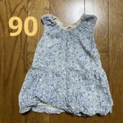 ニコリト　小花柄バルーンワンピース90サイズのサムネイル