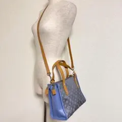 美品 russet 2way スクエア 仕切りミニトートバッグ ショルダーバッグ