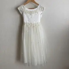 わこ様専用 アイボリー刺繍ドレス130 とボレロのセット