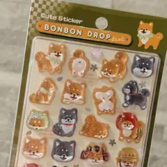 【正規品】ボンボンドロップシール　和柄　柴犬